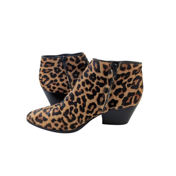 Bleecker & Bond Riley 2 Bootie Ankle Boot Womens 8 Tan Leopard Print Calf Hair - Picture 10 of 11
